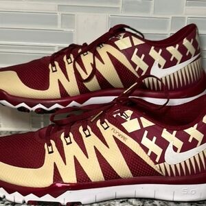 Nike Free Trainer 5.0 V6 AMP "Florida State" training shoe in team gold/team